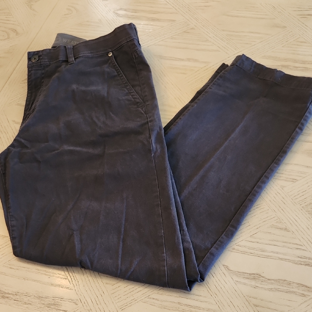 Weatherproof Men's Charcoal Gray Chino Cargo Pocket Pants Size 34x32